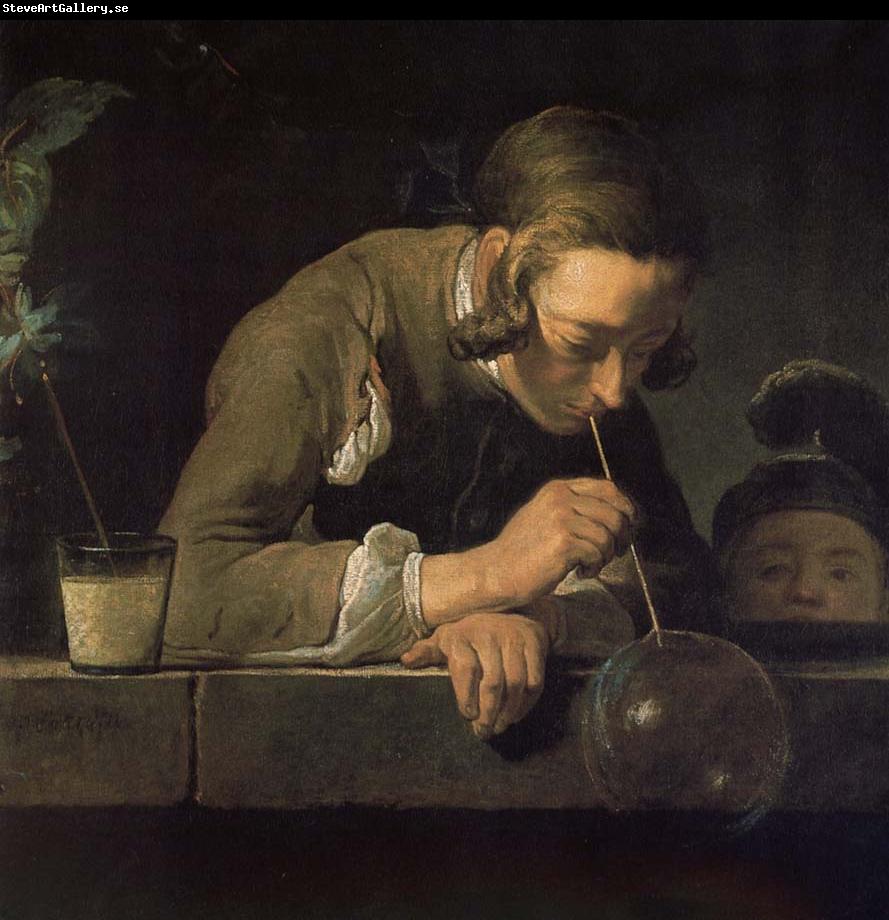 Jean Baptiste Simeon Chardin Blowing bubbles juvenile
